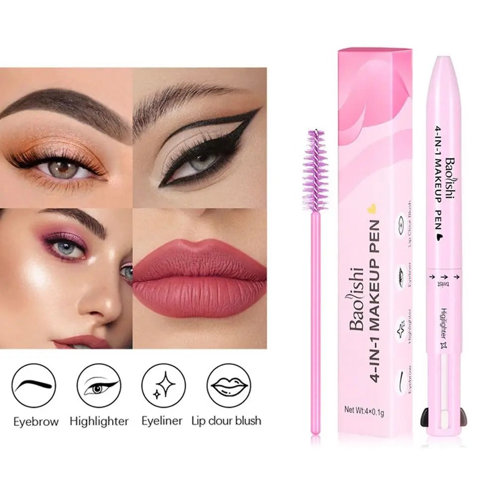 4-in-1 Makeup Pen – Eyeliner · Brow Pencil · Lip Liner · Highlighter