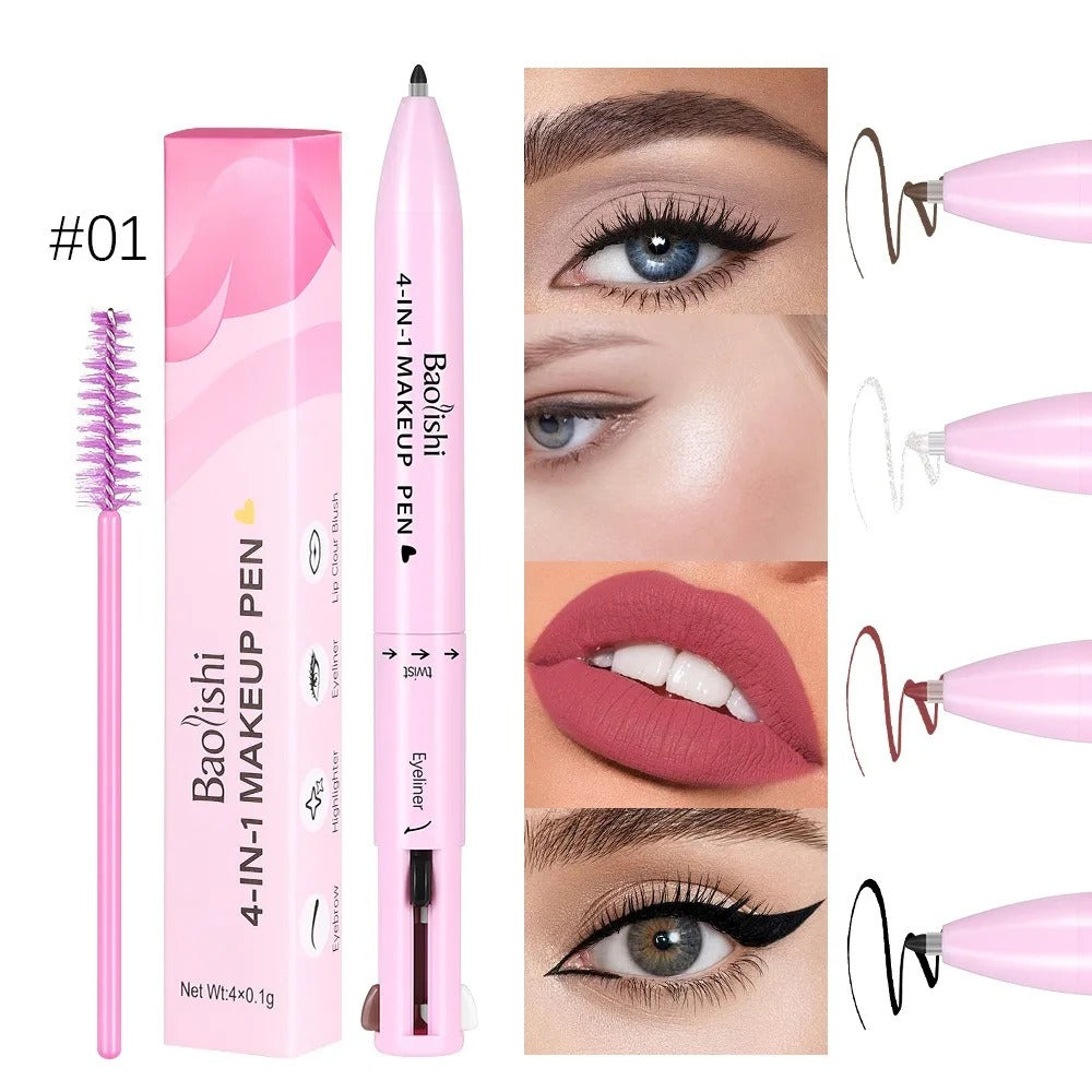 4-in-1 Makeup Pen – Eyeliner · Brow Pencil · Lip Liner · Highlighter