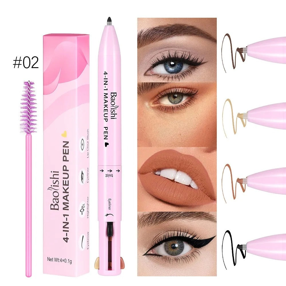4-in-1 Makeup Pen – Eyeliner · Brow Pencil · Lip Liner · Highlighter
