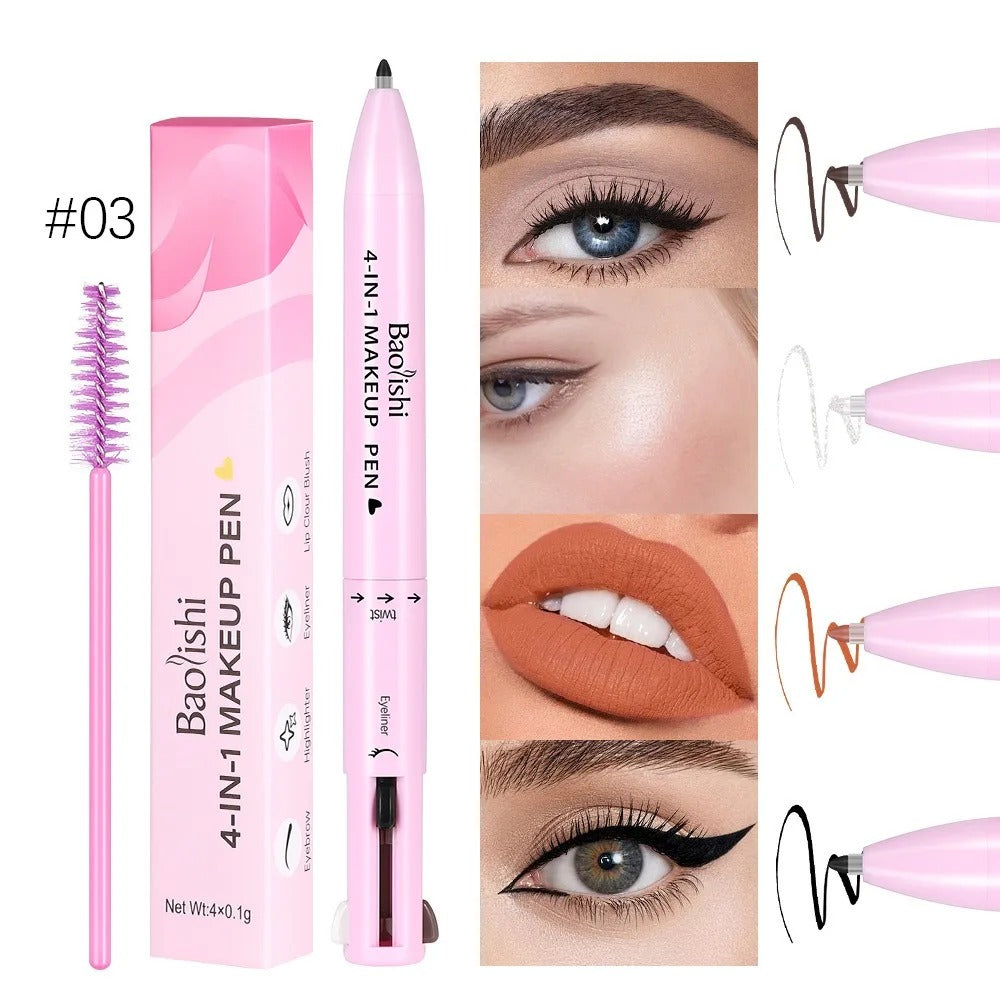 4-in-1 Makeup Pen – Eyeliner · Brow Pencil · Lip Liner · Highlighter